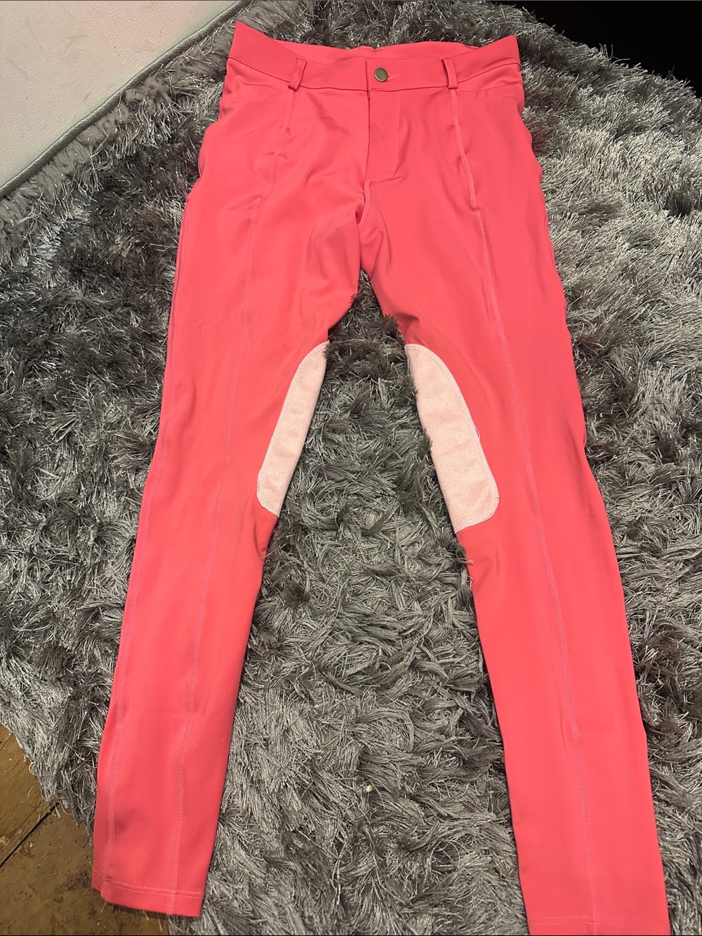 Girls' Pink Equestrian-Style Riding Pants